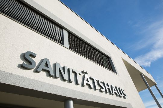 Umbau Innenarchitektur Sanitätshaus Leipzig Markkleeberg, Architekt Michael Flagmeyer