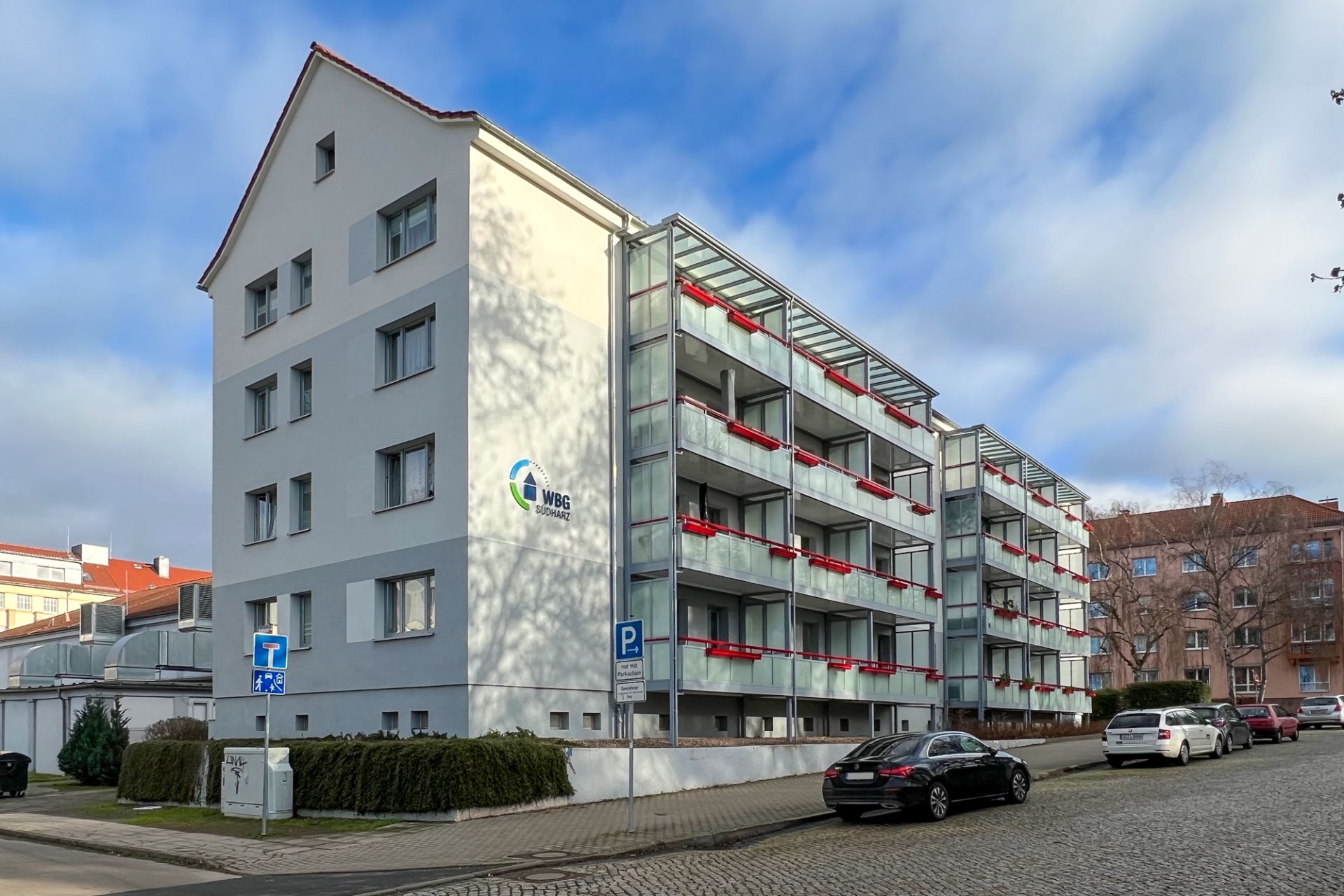 Farbkonzept Mehrfamilienhaus Block Plattenbau 08 MP WBS 70 WBG Südharz Nordhausen, Architekt Michael Flagmeyer