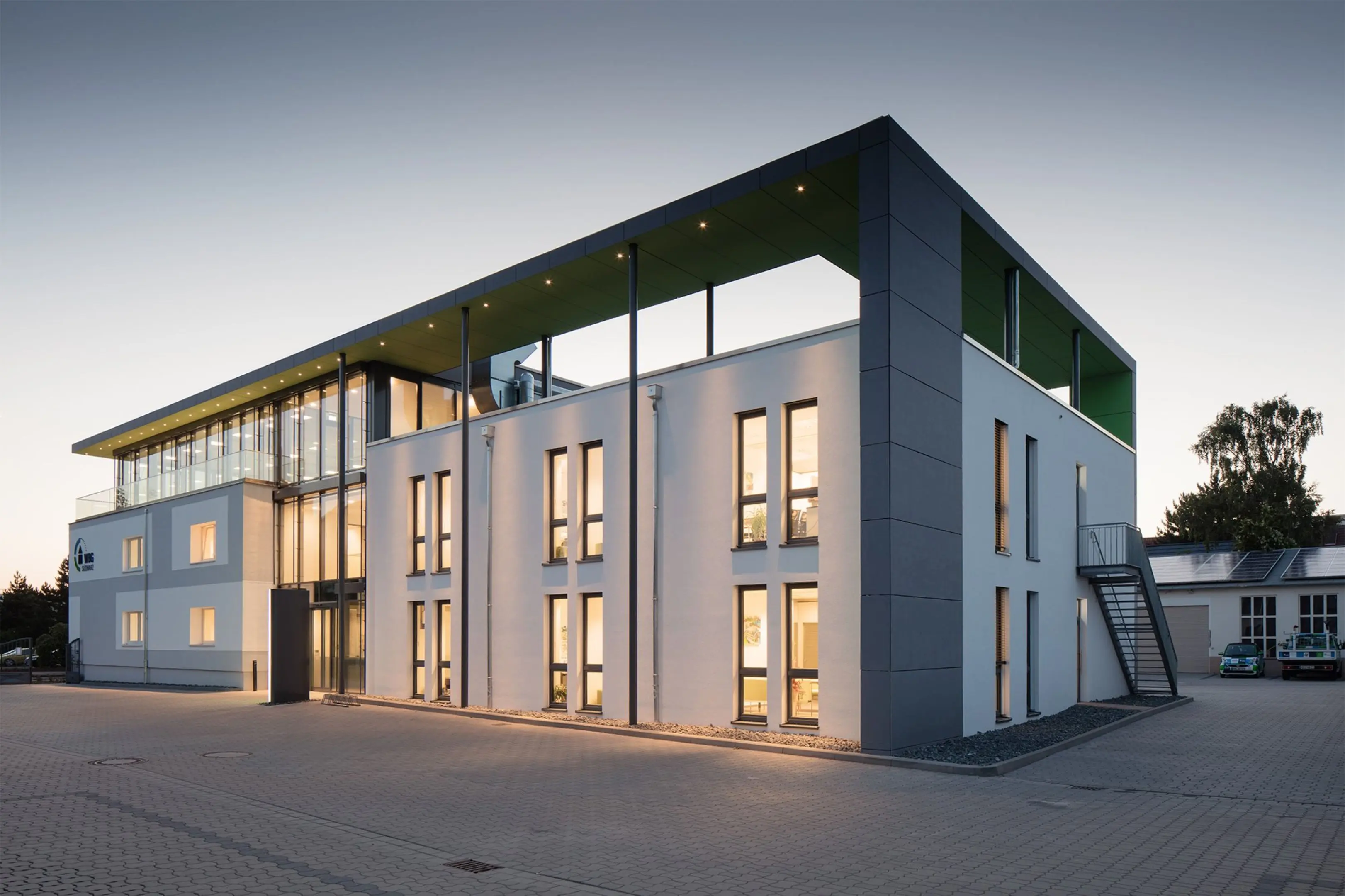 Erweiterung Neubau Hauptgeschäftsstelle Bürogebäude WBG Südharz Nordhausen, Architekt, Sachverständiger und zertifizierter Gutachter nach DIN EN ISO/IEC 17024 Dr. Michael Flagmeyer