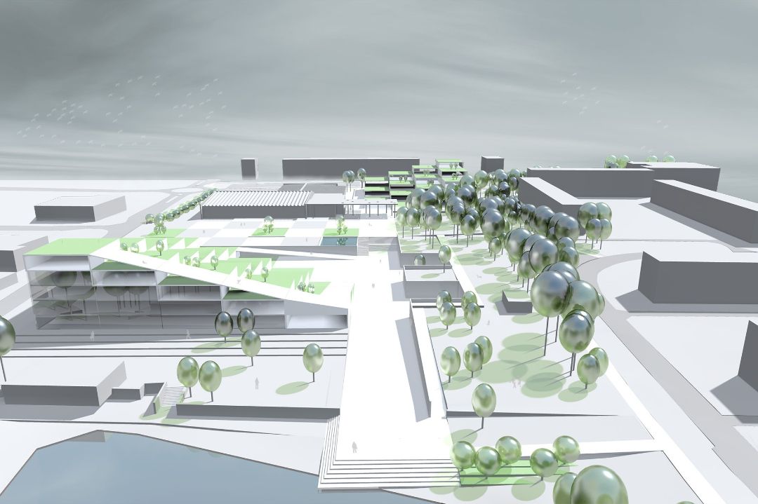 Städtebau Zentraler Platz Leinefelde Worbis, Architekt Michael Flagmeyer