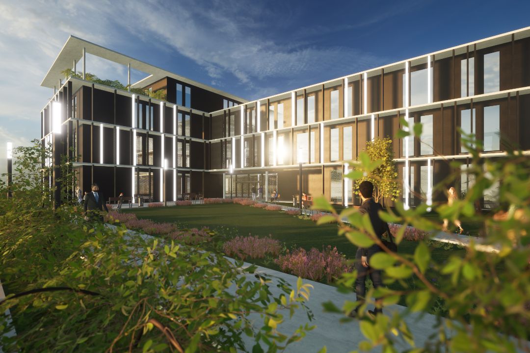 Neubau Produktionsstätte mit Bürogebäude, Verwaltungsgebäude auf 9000 m2, Architekt Michael Flagmeyer