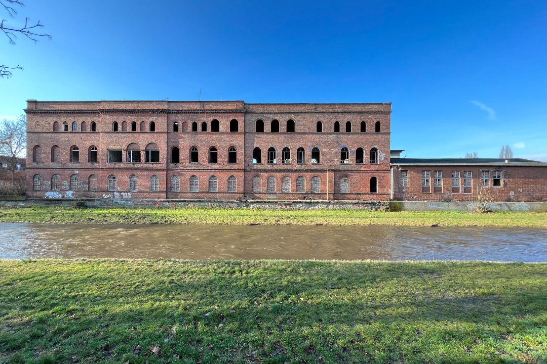 Architekt Michael Flagmeyer Revitalisierung altes Gaswerk Nordhausen, Sicht von der Zorge
