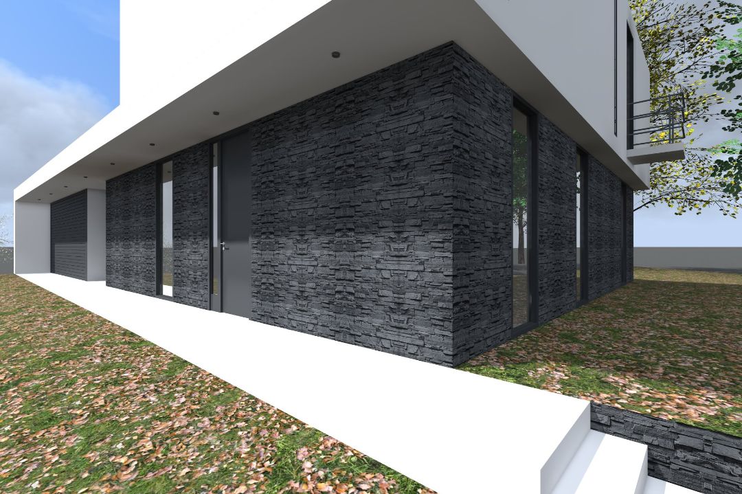 Neubau modernes Einfamilienhaus kubischer Baustil Nordhausen, Architekt Michael Flagmeyer