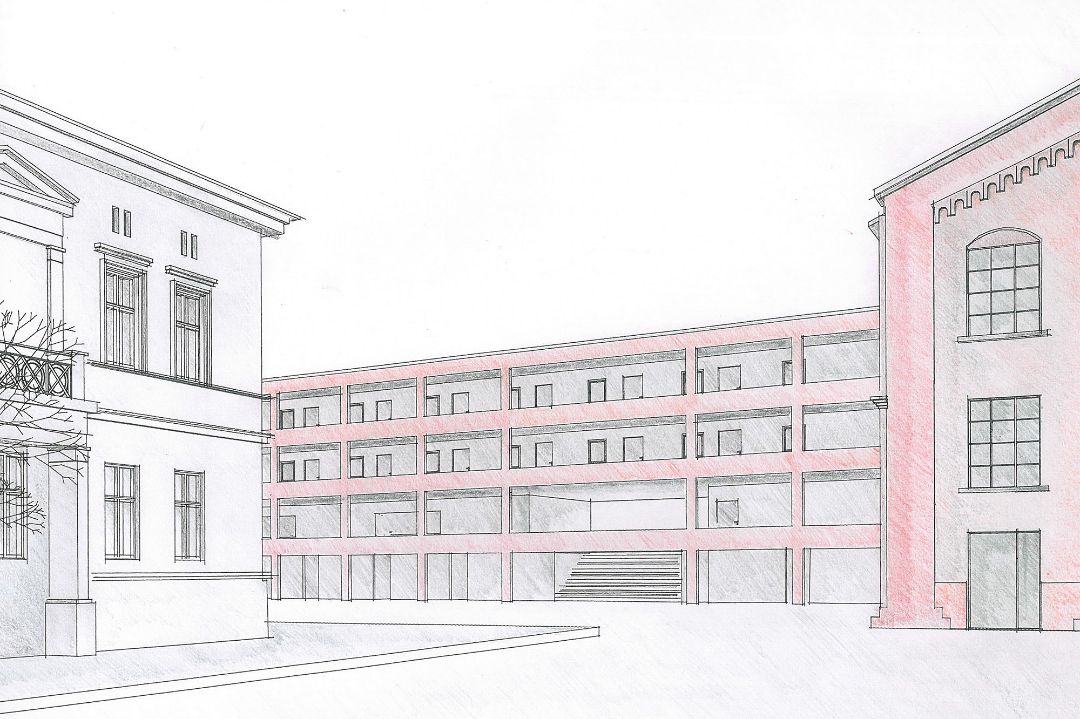 Architekt Michael Flagmeyer Revitalisierung altes Gaswerk Nordhausen, Zeichnung