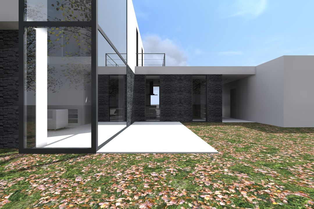 Neubau modernes Einfamilienhaus kubischer Baustil Nordhausen, Architekt Michael Flagmeyer